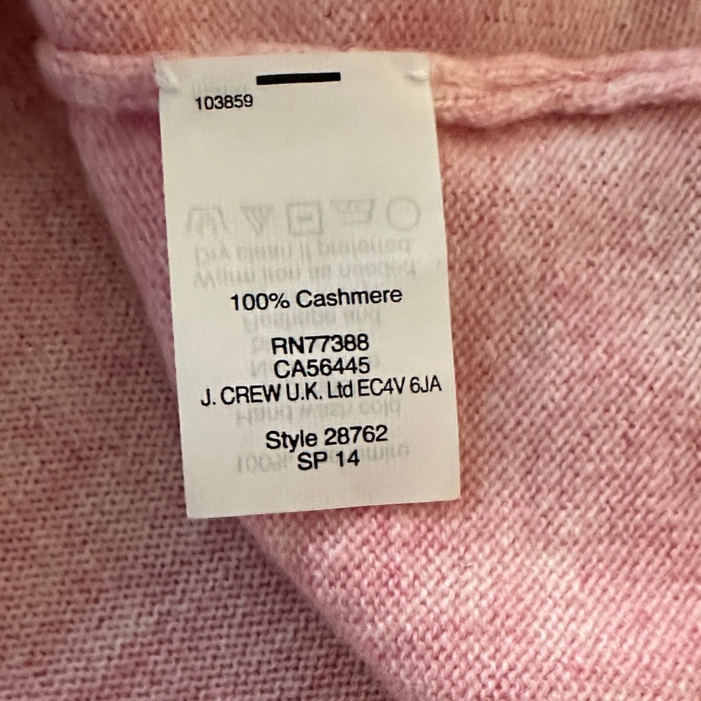 J. Crew Soft Pink cashmere tee Medium perfect condition - Picture 7 of 7